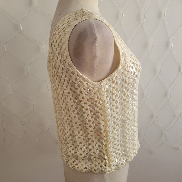 Vintage Shift Top / Iridescent White / Fits Medium - Large - Picture 4 of 5